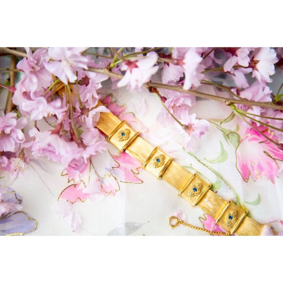 7 Inch Vintage Royal Victorian Bracelet By BSK - RG1 - Picture 7 of 7